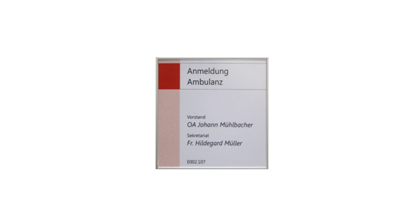 Türschild FORMO.flach - 108,5 x 108,5 mm