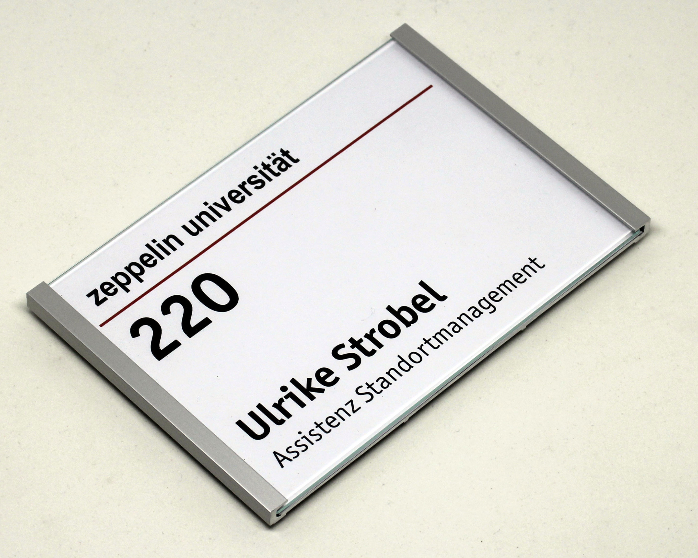 Türschild KRISTALLINO.s-ESG - 216 x 148,5 mm (BxH) A5 quer