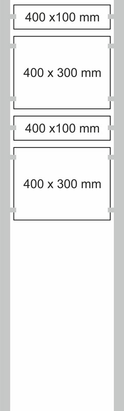 Edelstahl-Schildständer - Typ HGH-Dibond-4030