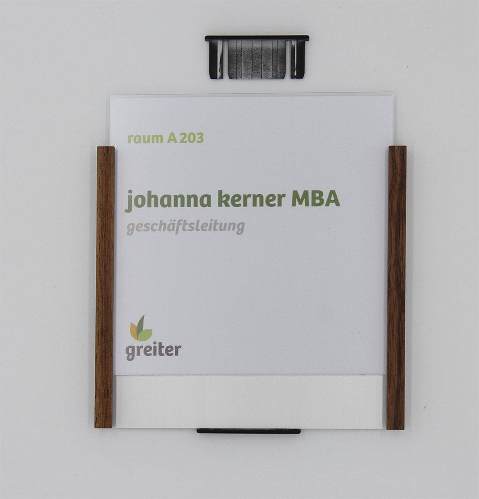 Türschild LMH OSLO Nussbaum - 297 x 222 mm (BxH) A4 quer
