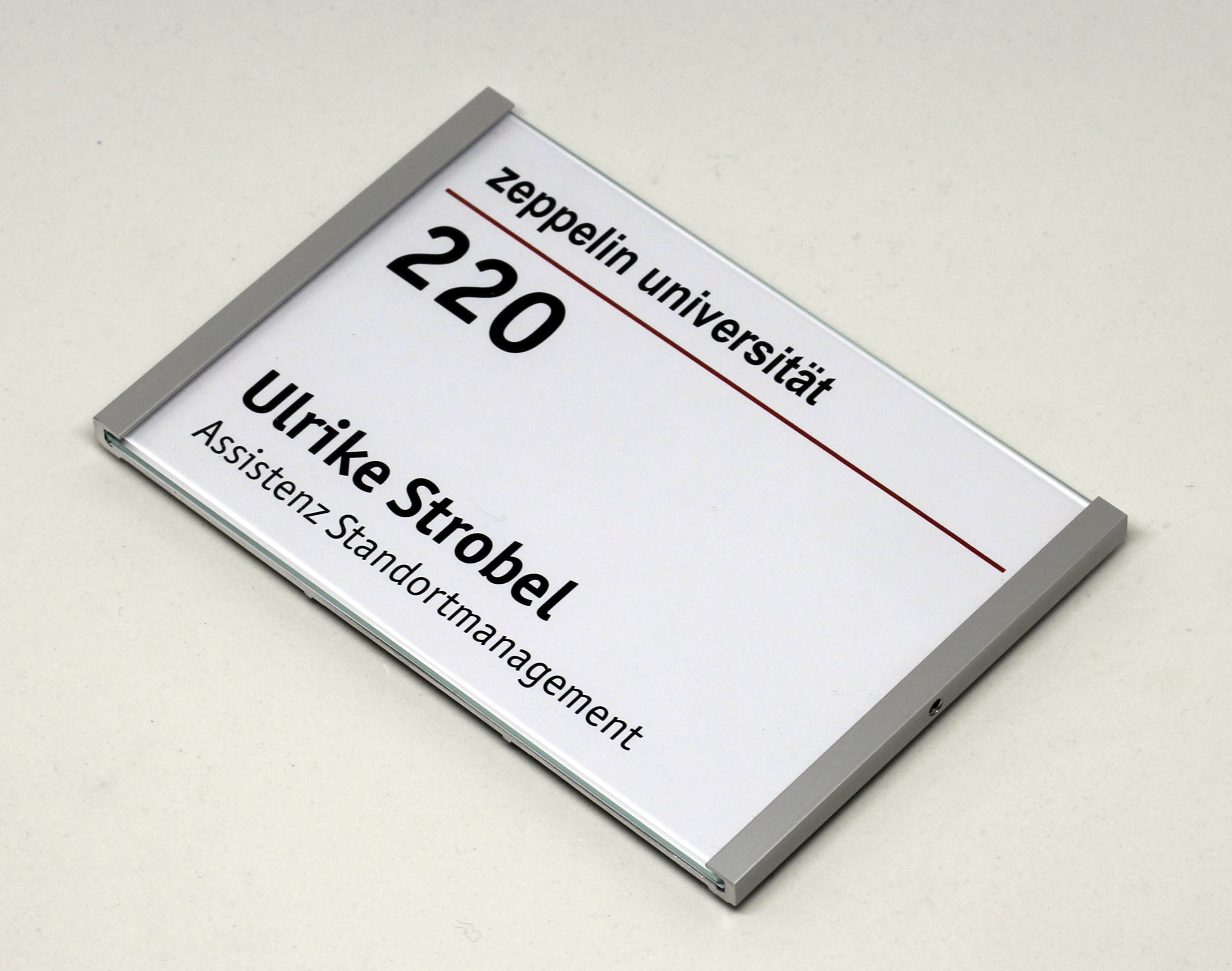 Türschild KRISTALLINO.s-ESG - 216 x 148,5 mm (BxH) A5 quer