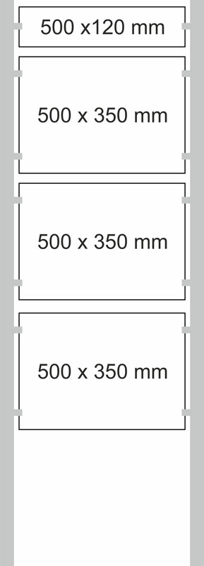 Edelstahl-Schildständer - Typ HGH-Dibond-5035