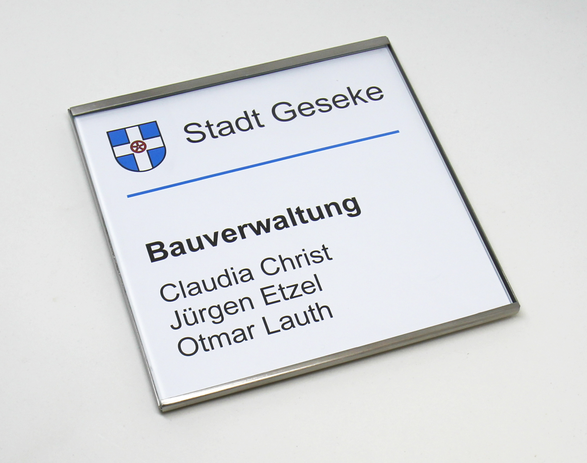 Türschild GlasFix - 150 x 150 mm (BxH)