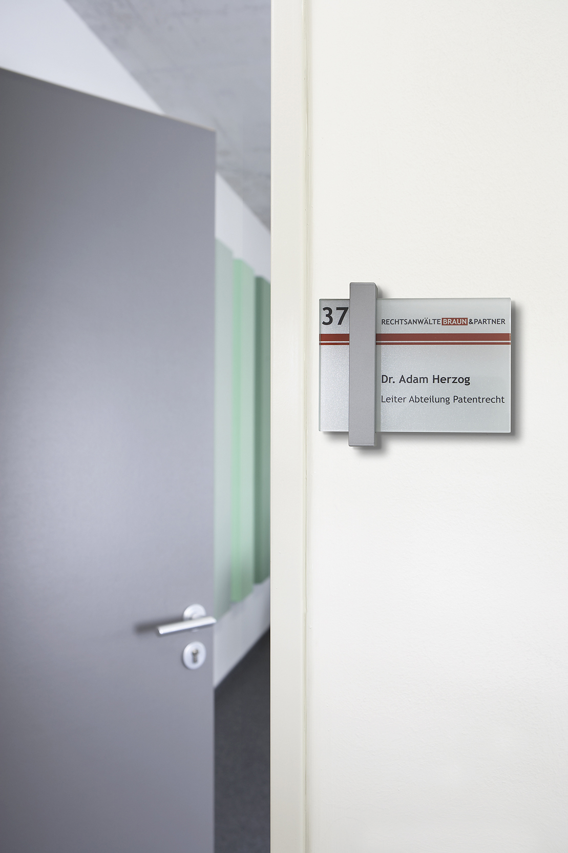 Glas-Türschild TORINO - 210 x 148 mm A5 quer (BxH)
