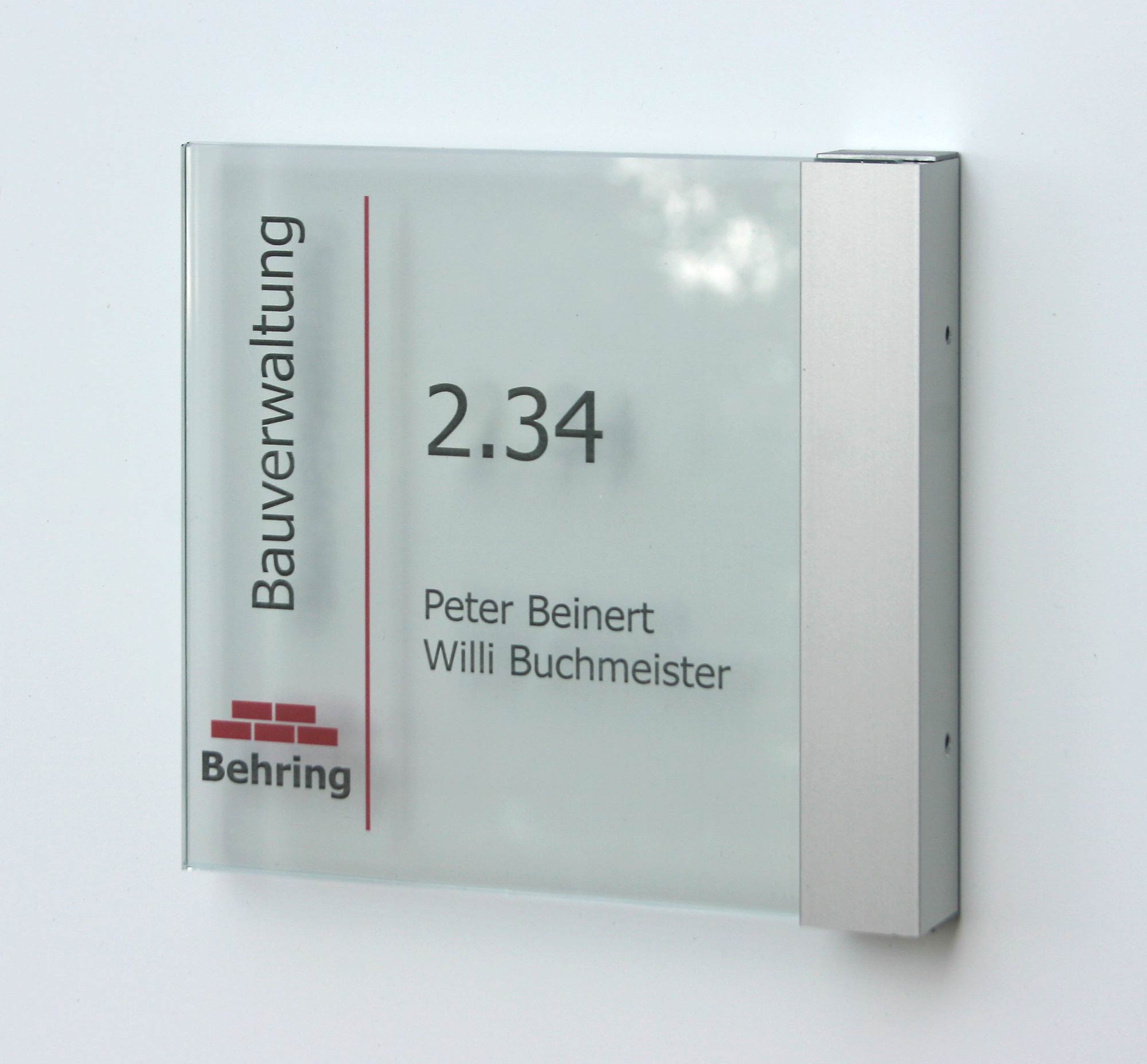 Glas-Türschild KRISTALLINO - 149 x 149 mm