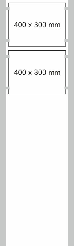 Edelstahl-Schildständer - Typ HGH-Plexi-4030