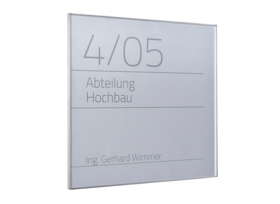 Türschild NIRO.clic - 150,5 x 150,5 mm